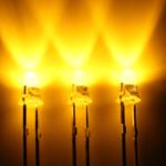 0.2W Illuminated 3mm 585-595nm Yellow Color 14000-16000mcd Round Shape F3 LED