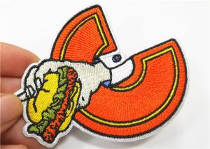 Wholesale Food Hamburger Custom Embroidered Patches For Clothes / Bag Recycled from china suppliers