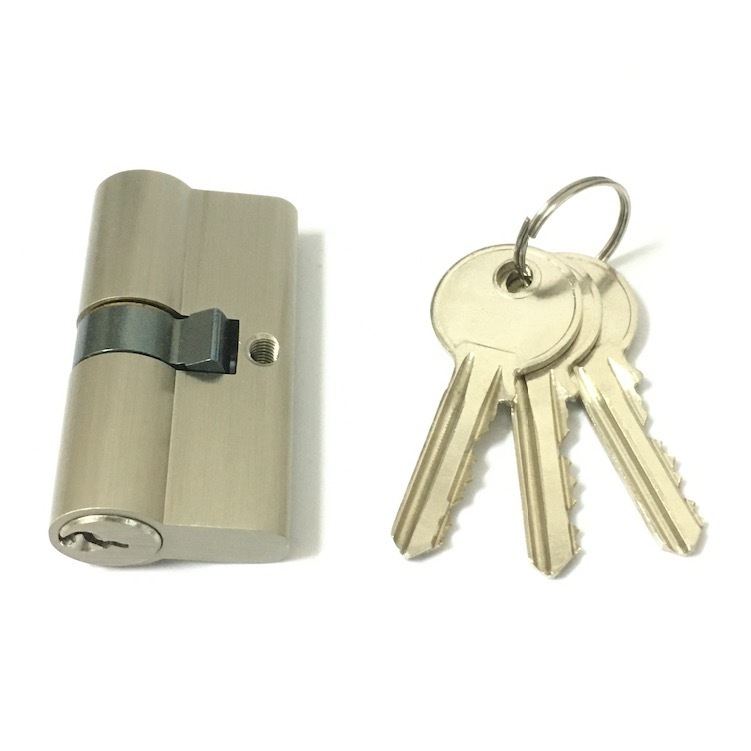 60mm Brass Lock Cylinder Customized Double Lock Cylinder Brass Material