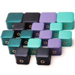 Square Necklace Ring Box with Metal Luxury Leather Jewelry Box Hanhong PU