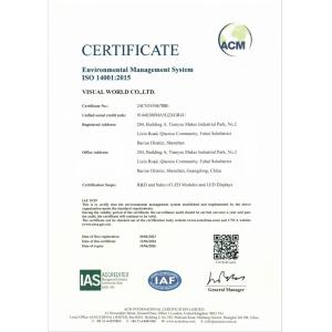 Visual World Co., Ltd. Certifications