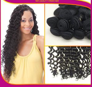 Wholesale Free Shipping Natural Black 10A Grades 100% Virgin Indian Hair Deep Wave With 4*4inch Lace Closures 10inch-30inches from china suppliers