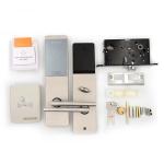 Long Battery Durability RFID Card Smart Hotel Lock Gold Brushed Zinc Alloy with