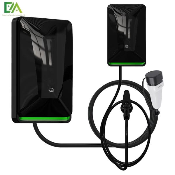 7KW 11KW 22KW New Black Wall-Mounted Electric Vehicle Single Gun AC Charging