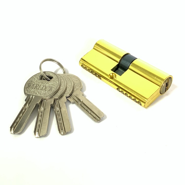 Customized 70mm Cylinder Lock Golden Key Cylinder Lock