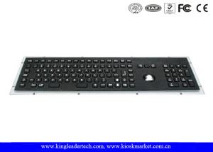 Wholesale Brushed Stainless Steel Black Metal Keyboard High Vandal-Proof With 103 Keys Panel Mount from china suppliers