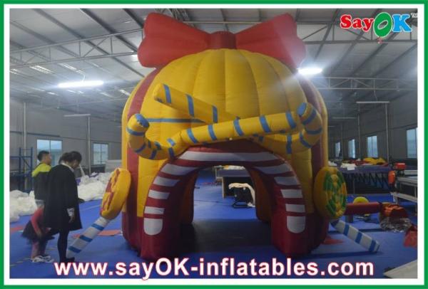 Large Outdoor Orange Inflatable Tunnel Tent Customed Red Inflaltable Candy House