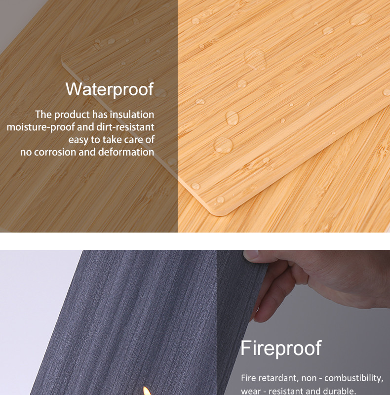Hot Sale Fire And Insect Proof Wood Grain Bamboo Charcoal Wood Veneer Wall Panels