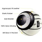 Glowing Reflective Basketball Size Number 7 Luminous Leather Basketball Glow In