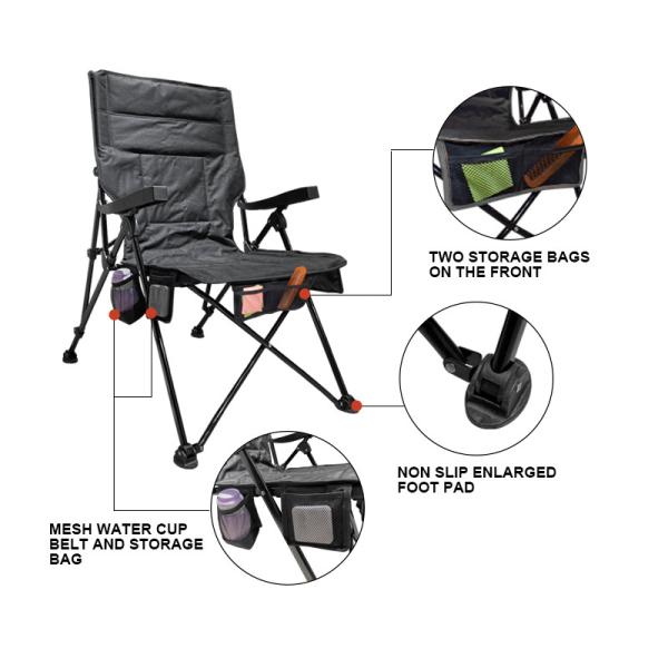 Oxford Cloth Folding Camping Beach Fishing Chair Compact Collapsible With