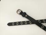 Genuine Leather Womens Studded Belt Silver Buckle Color FK11925 For Young Lady