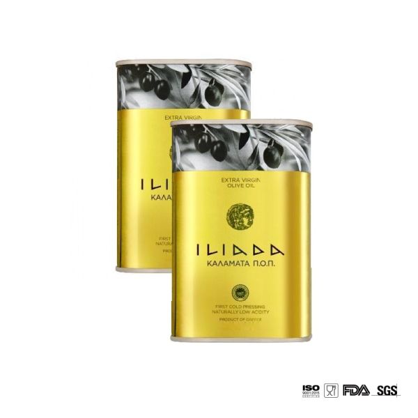 DADI 250ml Small Rectangular Food Oil Can, Food Grade Cooking Oil Can with Plastic Pull Lid 500ml Capacity