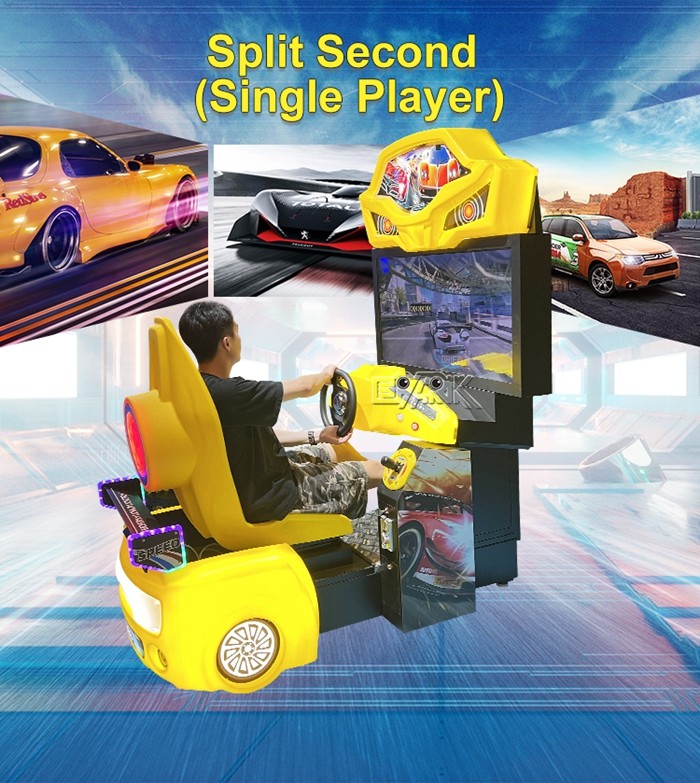 Amusement Arcade Racing Machine Split Second Coin Operated Simulator Game Console