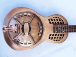 Custom Copper Finish Vintage Golden Brass Electric Parlor Resonator Guitar