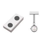 FOB Nurse Pocket Watch Silver Brooch Nurse Watch Hospital Quartz Clock Luminous
