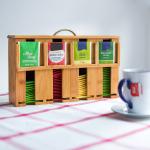 2017 new bamboo wooden coffee pod k cup drawer holder