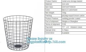 Wholesale Wholesale china trade decorative laundry metal wire material storage basket, Storage Metal Wire Fruit Basket hanging wir from china suppliers