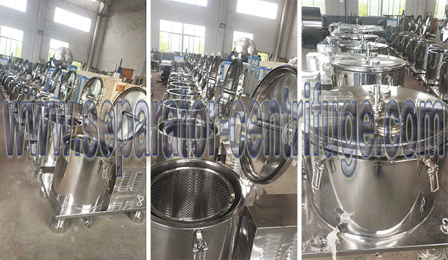 High Efficient Stainless Steel Basket Centrifuge For Alcohol Hemp Oil Extraction