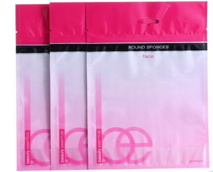 Custom Printing makeup brushes pacakaging pouches mylar zip lock cosmetic bags