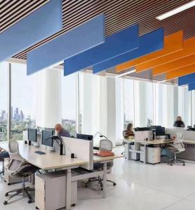 China Noise Reduce Rectangular Sound Absorbing Insulation Panels Eco Acoustic Panel on sale