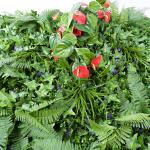 Outdoor Tropical Living Artificial Plant Wall Panel 25mm Dark Green 3d Plastic