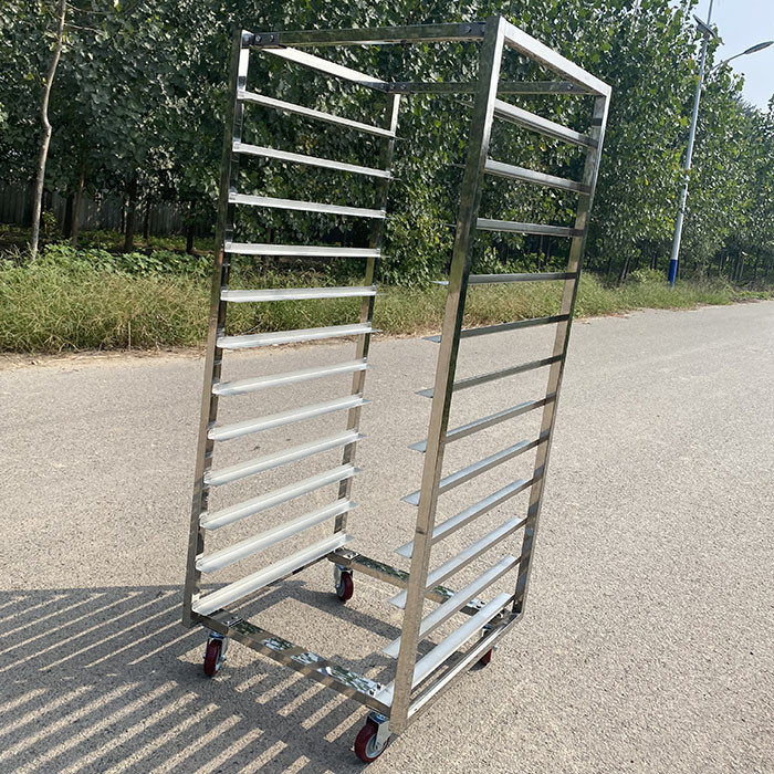 12 Layer Stainless Steel Oven Bread Baking Pan Tray Trolley Rack