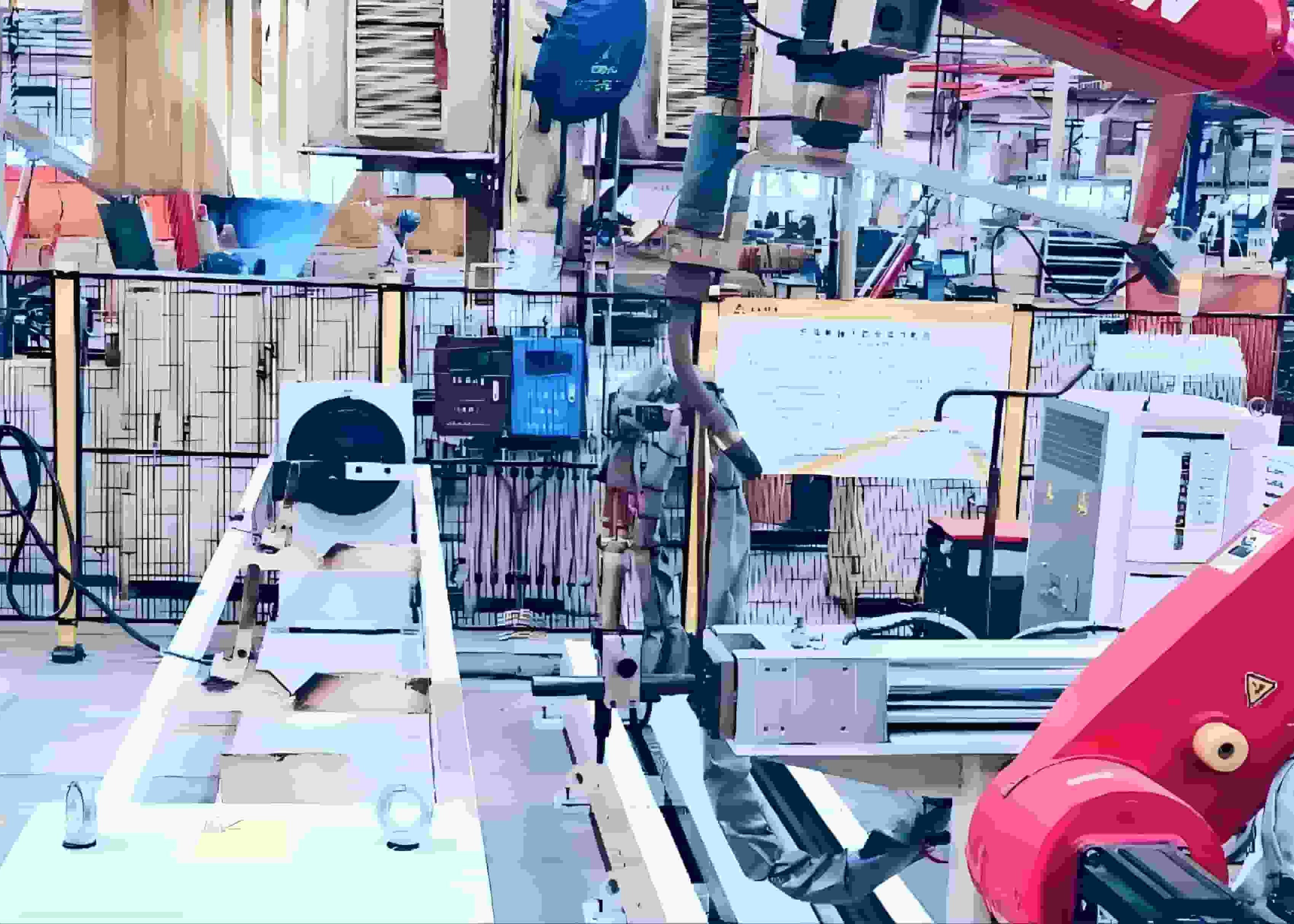 Various Workpieces Use Standard Robotic Welding Workstation With Welding Power Source