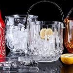 Household Acrylic Champagne Ice Bucket Bar Transparent Diamond Shape Silver