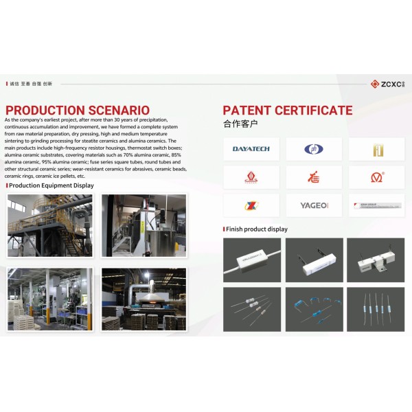 Heat Resistant Resistor Ceramic Housing Structural Alumina Ceramic Components