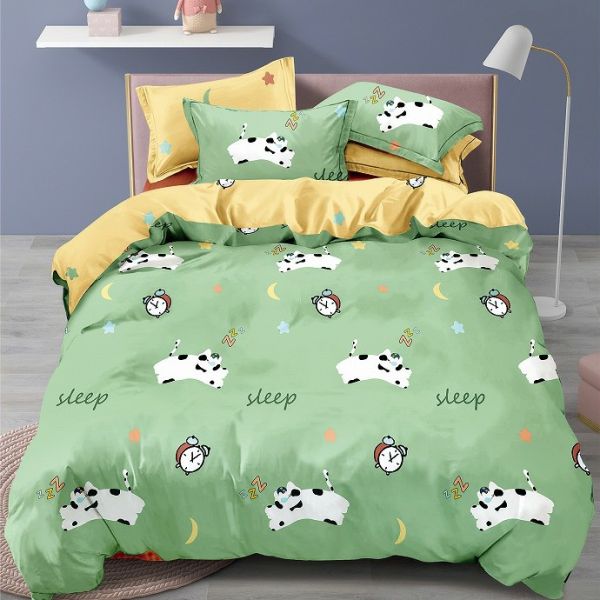 200TC 4pcs 3pcs Colourful Bedding Set 1 Duvet Cover 1 Fitted Sheet 1 Flat Sheet 2 Pillowcase