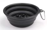 Portable Collapsible Slow Feeder Dog Bowl 35oz Rubber Food Bowl Eco Friendly