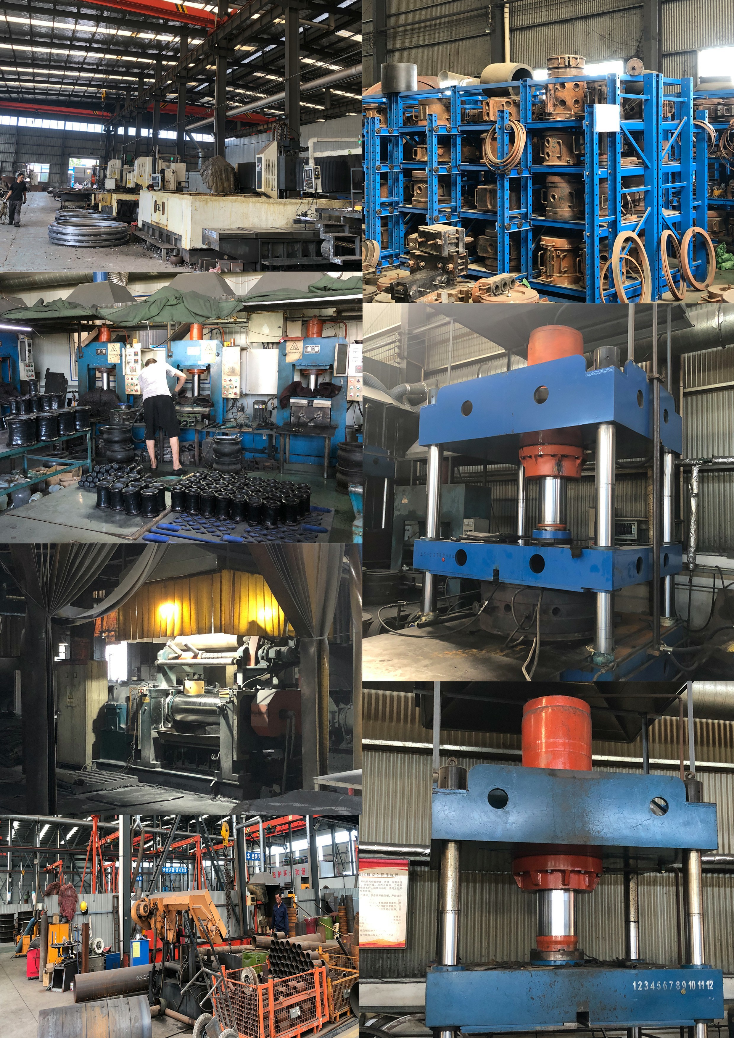 DN1800 Limited Tie Rod Epdm Elastomer Flexible Fully Seal Rubber Expansion Bellows Large Diameter