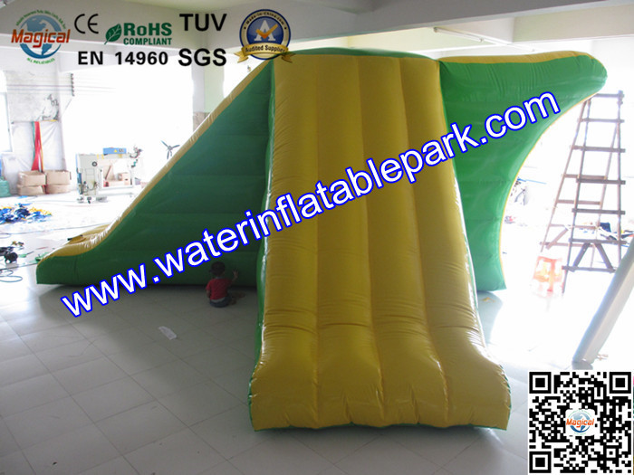 Yellow Green Inflatable Water Park Popular Game / Inflatable Climbing Slide