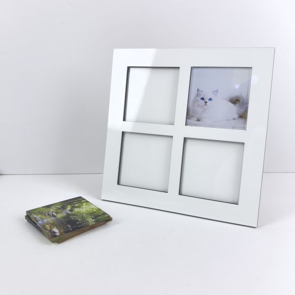 Printable Blank MDF Sublimation Frames With 4 Acrylic Inserts For Home Decor