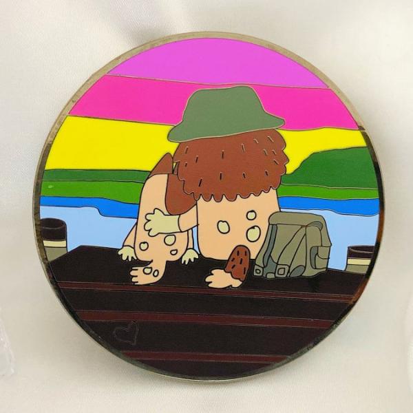 custom metal crafts wholesale anime logo glitter pins badge metal lapel soft