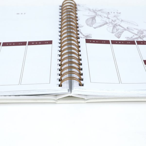 Customized A5 Hardcover Notebook Printing Daily Weekly Journal Budget Planner Notebook