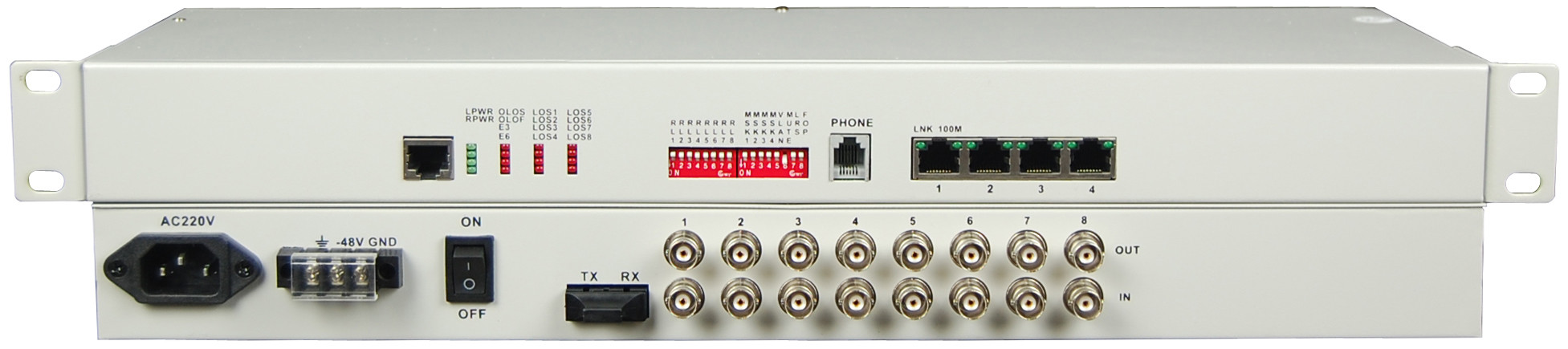 Network management 8 port G.703 plus 4*10/100/1000M with console and snmp VLAN Pdh Multiplexer