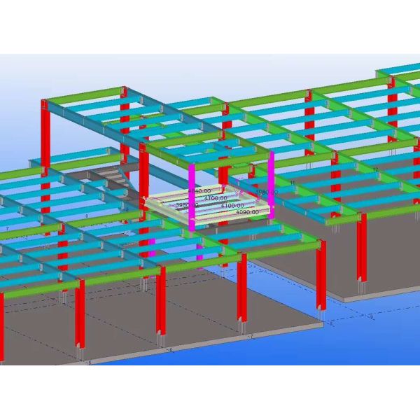 S355 Light Steel Structure Warehouse Building With Grey Color Paint