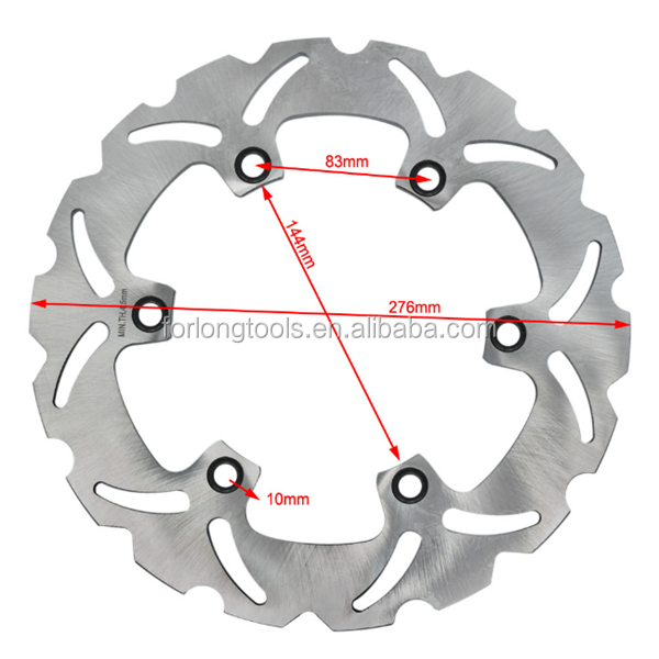 Replace/Repair Purpose Honda VFR Z 400 CBR F 600 Front Brake Disc Rotor 276mm Size with 6 Mounting Holes at Front Position