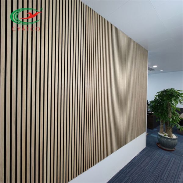 FSC Wooden Sound Acoustic Panel Veneer Mildewproof For Living Room