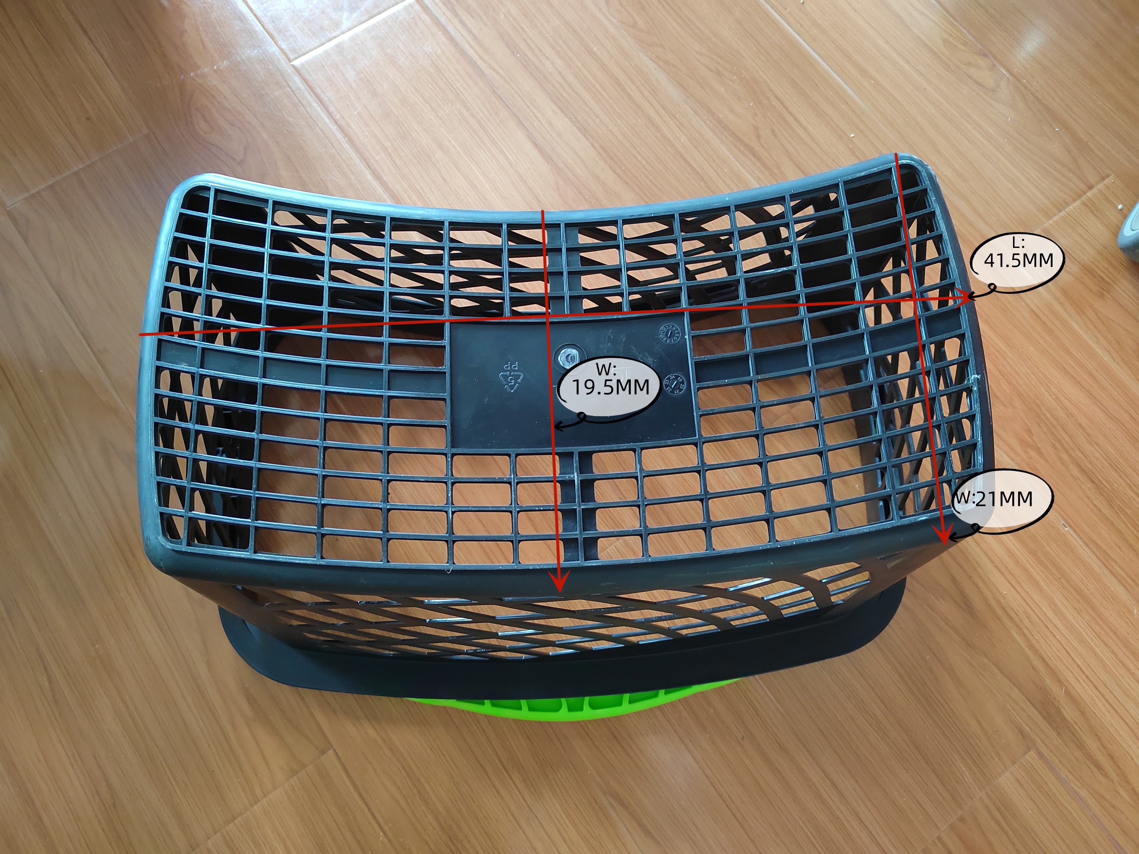 Single Handle Cosmetic Retail Shopping Plastic Basket For Supermarket
