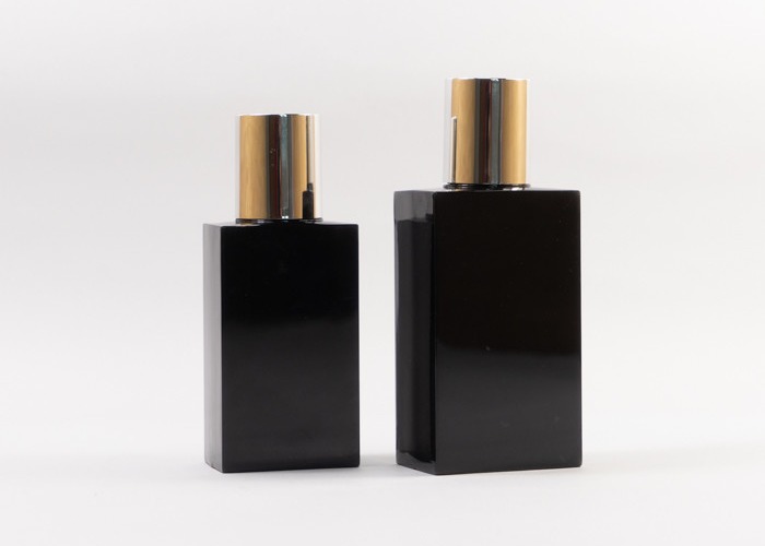 PETG Material Square Male Plastic Shampoo Bottle 100ml 150ml With Light Gold Cap