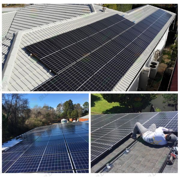 Bluesun Photovoltaic Panel Solar Mono 400W 410W 420W 425W Half Cell Solar Panel Black Frame Costo for Home Use