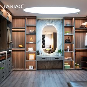 Wholesale Solid Wood Customized Wardrobe Closet Modern Walk In Closet with Dress Mirror from china suppliers