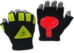 Fingerless Traffic Safety Gloves 200 - 600 Feet Size Fit Road Management