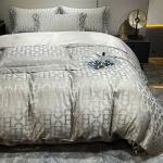 40 Fabric Count Light Luxury Satin Jacquard Four Piece Bedding Set for Country