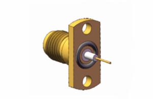 Wholesale 2.4mm Hermetically Seal Brass Female Flange Mount RF Coaxial Connector from china suppliers