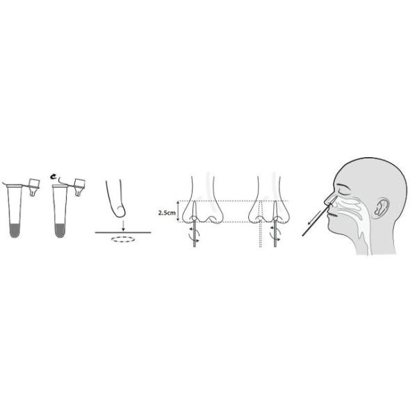 Green Spring SARS-CoV-2 Antigen Home Test Kit Colloidal Gold 5 Tests / Kit CE