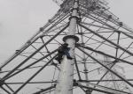 Hot Dip Galvanized Tubular Steel Tower 10KV - 750KV Voltage Silver Color