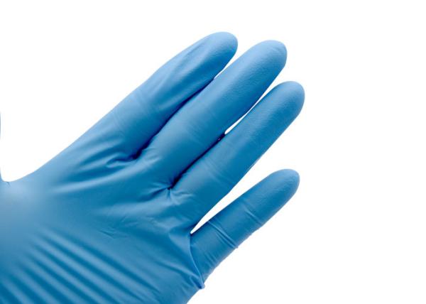 230MM Length Disposable Nitrile Gloves Powder Free Blue Color For Safety